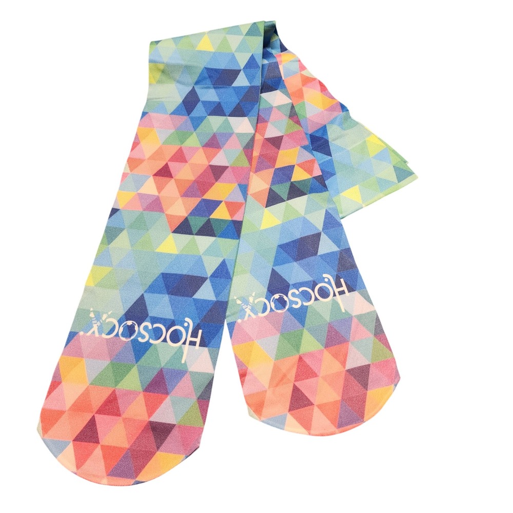 HOCSOCKY Kids Geometric Print Knee High Socks Vibrant Colors Fun Style‎ Soccer